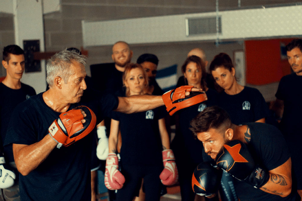 Krav Maga Training class and boxing workout