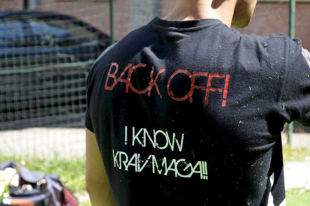 back off I know Krav Maga t-shirt